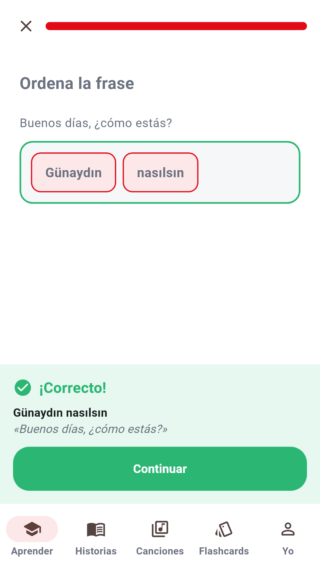 El mismo ejercicio, ya resuelto