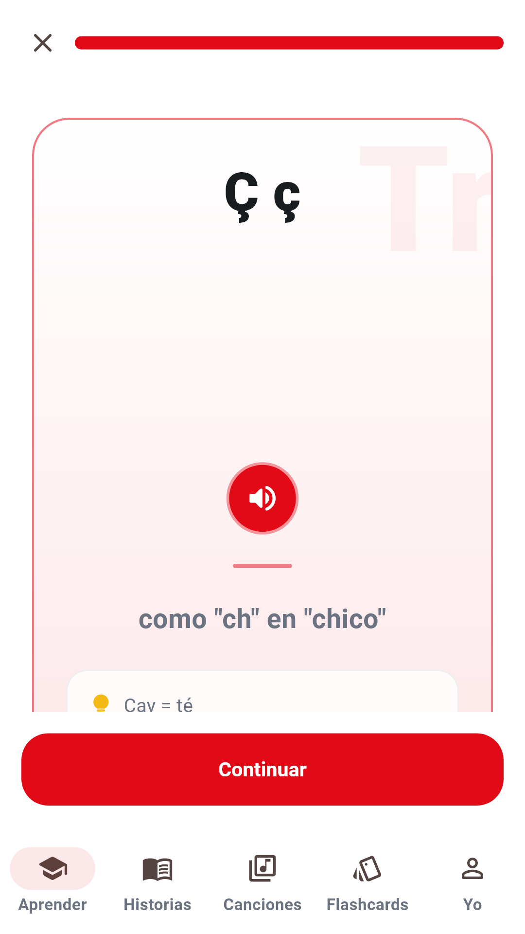 Ejercicio de vocabulario con audio